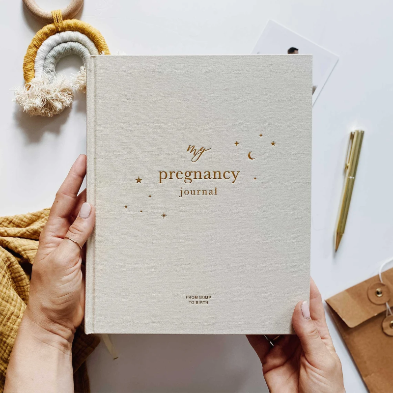 Linen Fabric Pregnancy journal